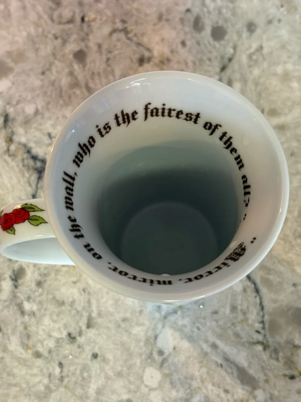 Snow White Accent Mug with Red Rose Detail Paul Cardew